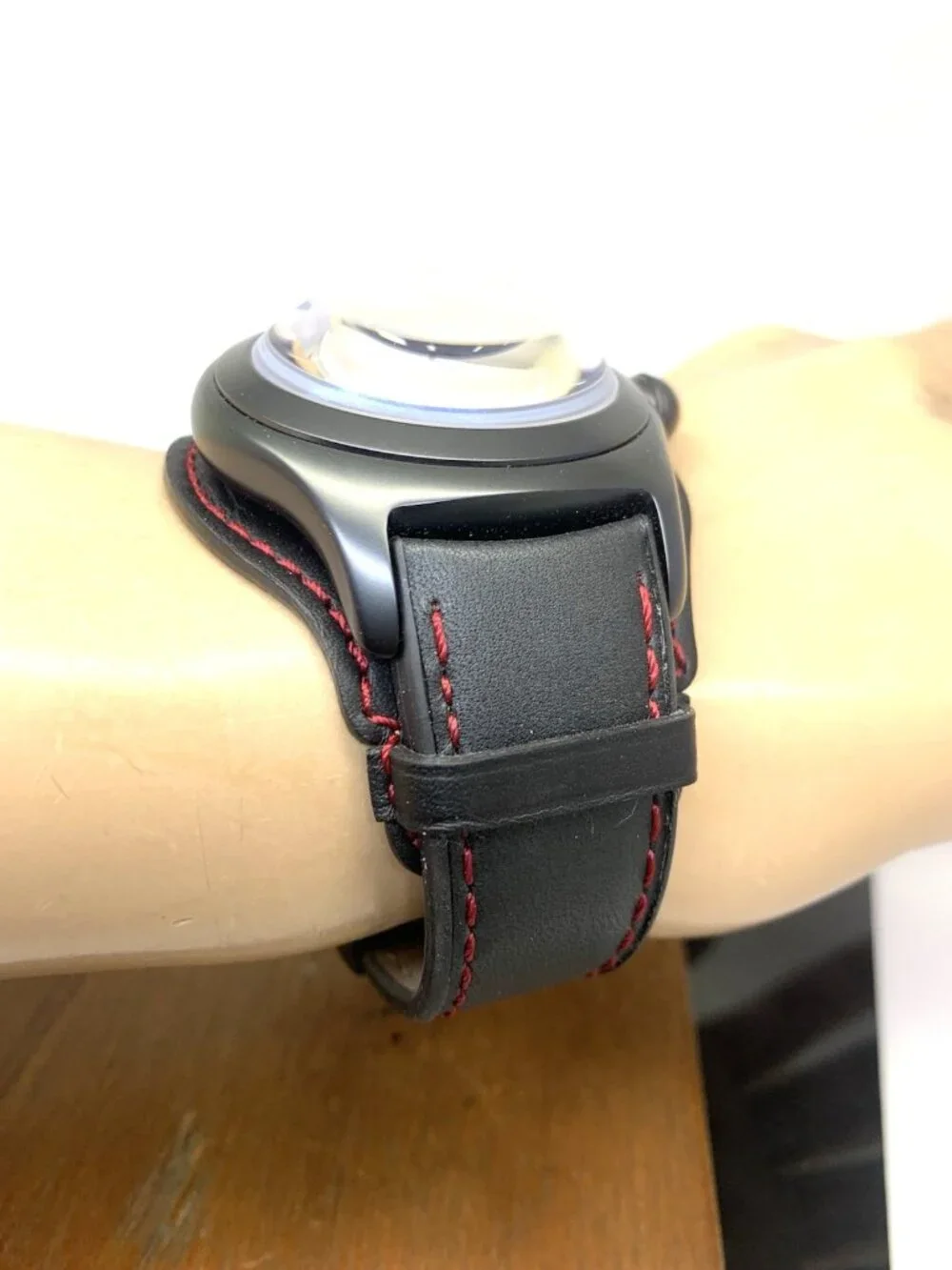 Corum Men's Watch Bubble Night Flyer 082.150.45 Swiss Automatic Black Leather